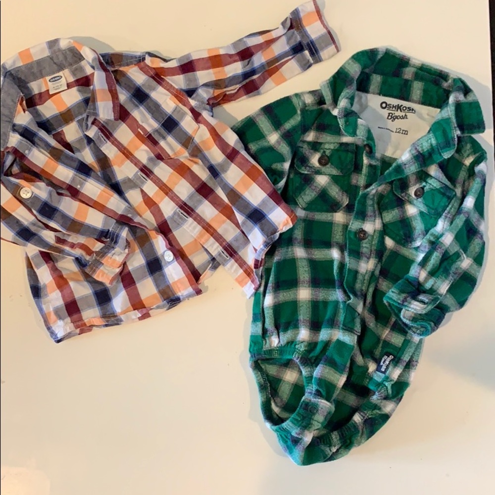 12 mo Plaid Top Pair